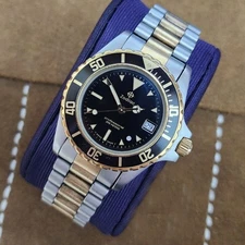 Rare ZODIAC Profesional REF 213.67.57 Two Tone Diver 200M Quartz Swiss Men Watch