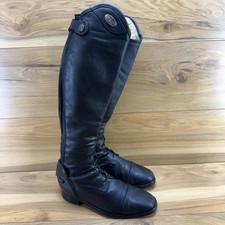Parlanti Riding Tall Boots Womens 8.5 9 Black Leather Zipper Missing size