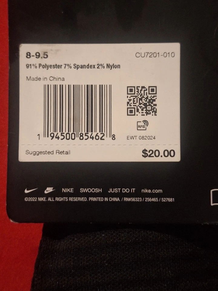 Calcetines para correr Nike Spark acolchados sin presentación (2 pares) ~ negros | para hombre: 8-9,5 ☆NUEVOS CON ETIQUETAS Foto 2 de 4