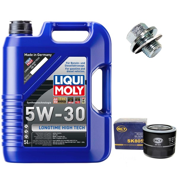 MotoröL Filter Set 5W-30 5 Liter + ÖLablassschraube FüR Toyota Corolla 1.8 D E9-image