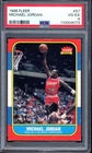 1986 Fleer #8 Michael Jordan Rookie PSA 4 Vintage HOF RC Basketball Card (4073)