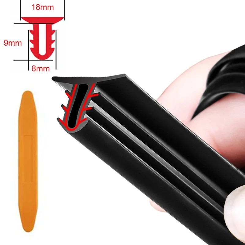 Car Dashboard Sealing Strip Soundproof Noiseproof Rubber Strip Universal Sealing