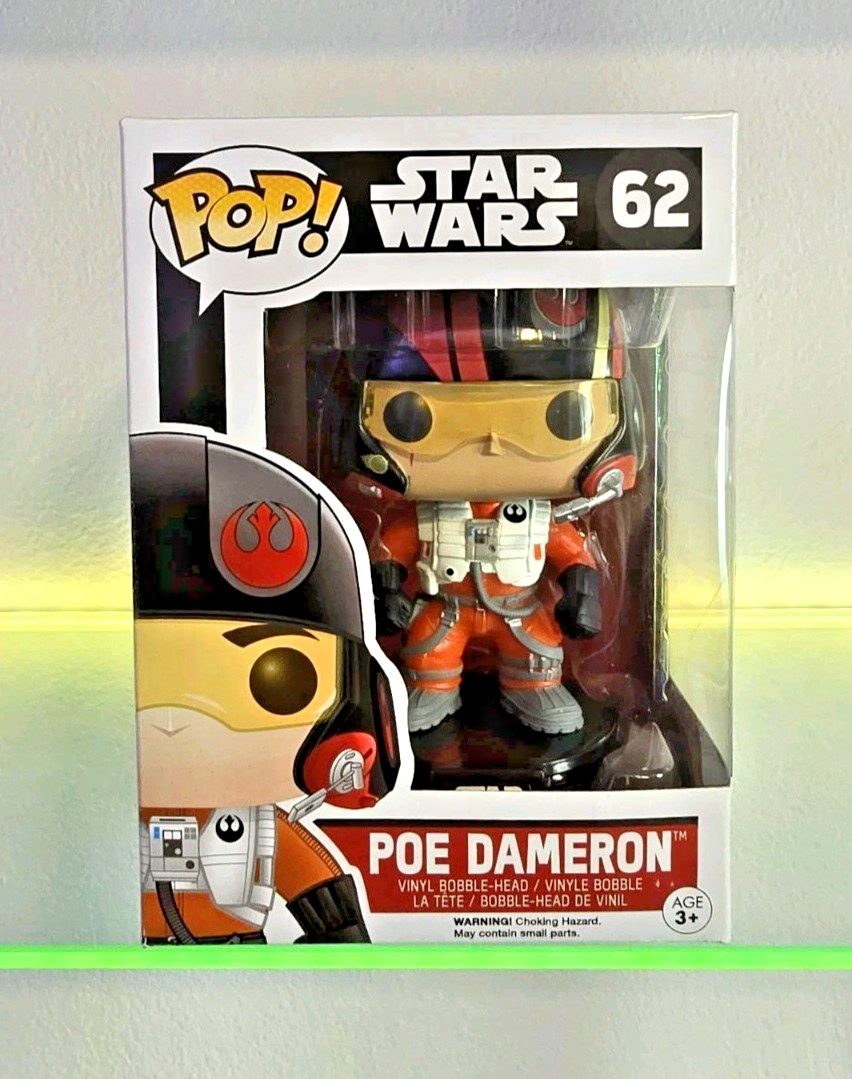 Funko Pop!: Star Wars - Poe Dameron #62 💥 + COMES W/ PROTECTOR!!