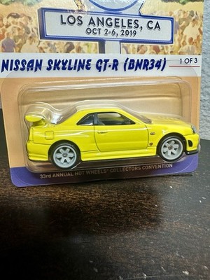 Hot Wheels 33rd LA Convention Nissan Skyline GT-R BNR34 Yellow