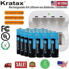 3500mWh AA Lithium Rechargable Batteries 1.5V Rechargable Li-ion Battery Charger