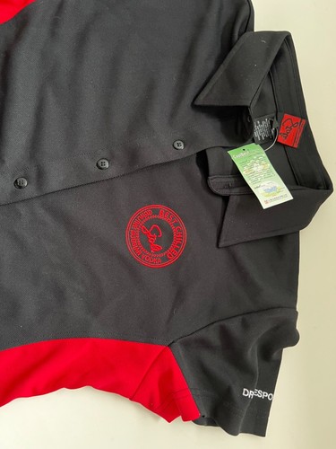 Stoli Vodka Brand Red Black bowling shirt women S/M Coolbest Polyester button up - Picture 3 of 3