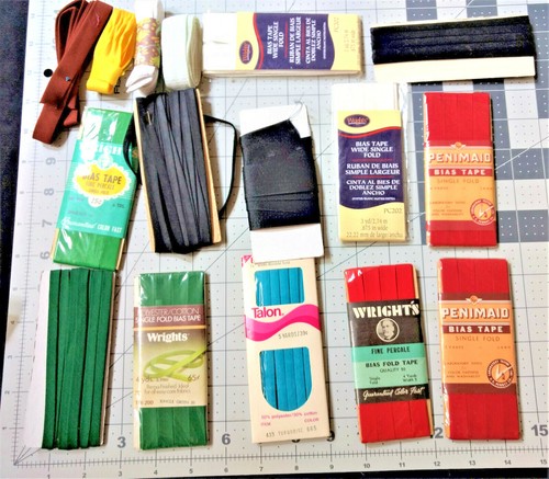 Nahtsaumbindung, Quilt Schrägband, teilweise ungeöffnet 16 Stück Posten VIELFALT - Bild 1 von 5