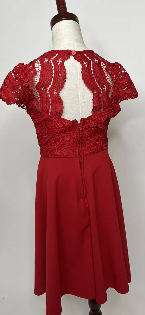 Rare editions red lace deals dress