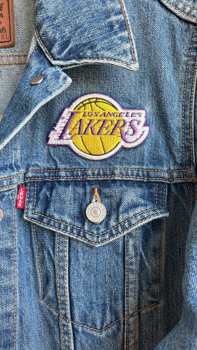 LEVI'S NBA Los Angeles Lakers Trucker Blue Denim Jacket XXL