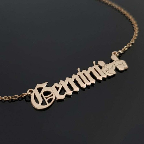 Gemini Symbol Necklace Zodiac sign 