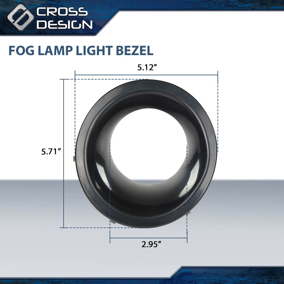 Par de faros antiniebla bisel izquierdo y derecho negro apto para Land Rover LR4 2010-2014 Foto 3 de 4