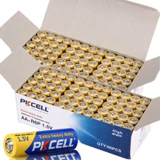 120x AA Batteries Extra Super Heavy 1.5V E91 UM3 R6P Carbon-Zinc for Xmas Lights