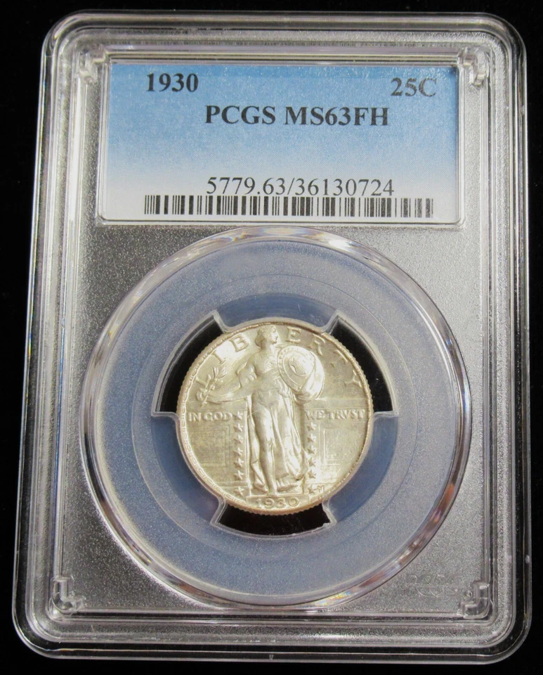 1930 25C Standing Liberty Quarter MS63 Full Head PCGS - Image 3 of 4