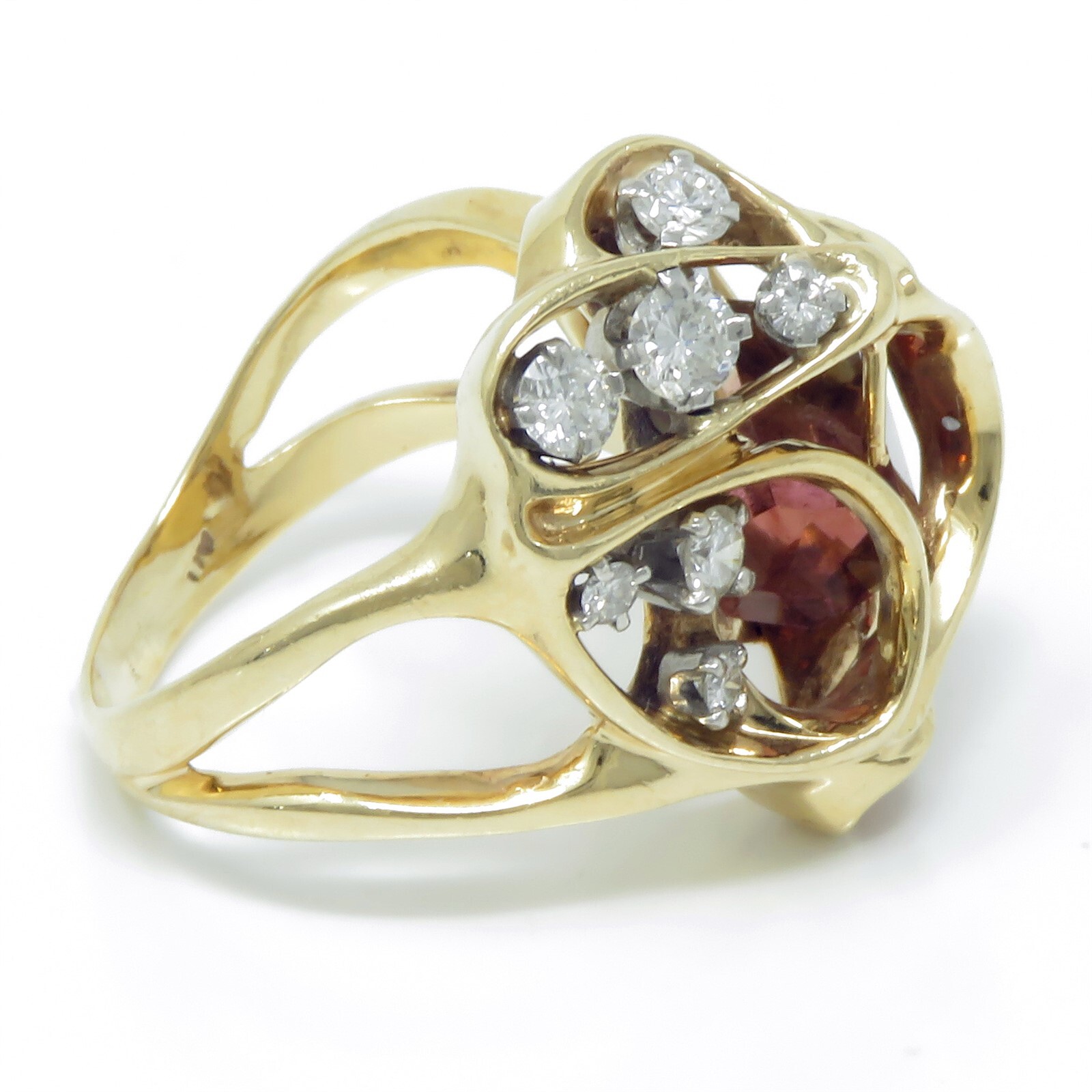 NYJEWEL 14k Yellow Gold Chrome Tourmaline & Diamo… - image 2
