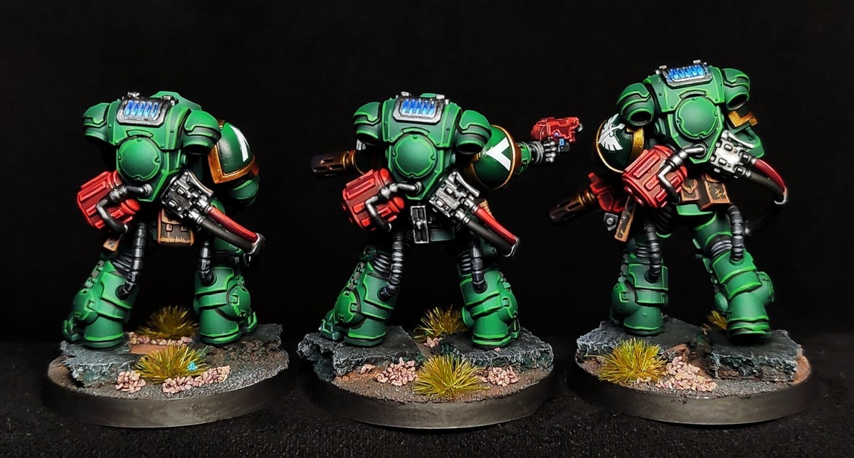 Dark Angels Primaris Eradicators painted Warhammer 40k Space