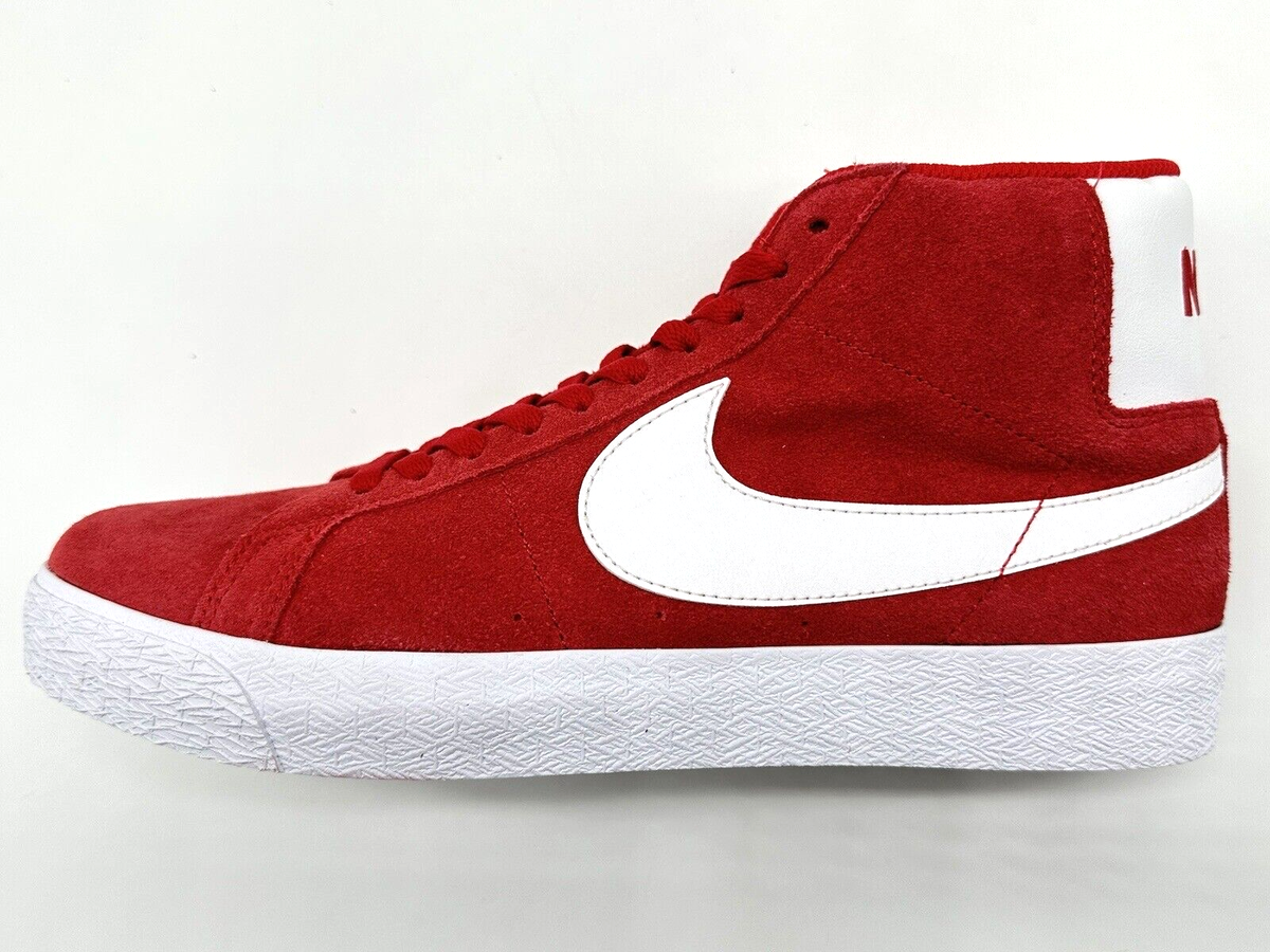 Nike SB Zoom Blazer Mid Men's Size 11.5 Red White Suede Skate