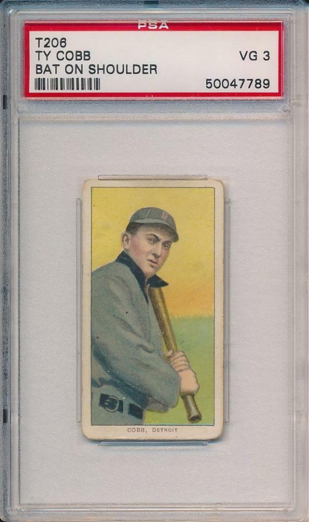 Ty Cobb  1909-11 T206 Bat on Shoulder Piedmont PSA  3 Centered