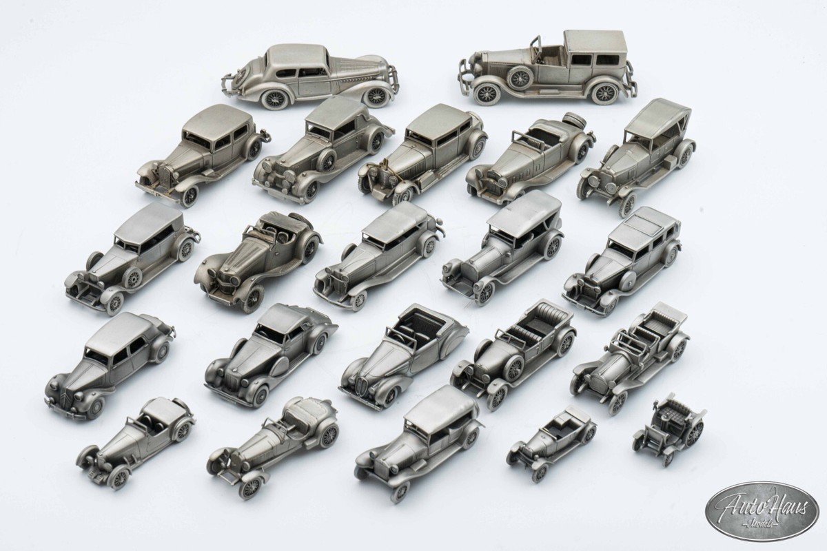 1944年 米国初日カバー 額装 Franklin Mint系 汽車銀色 Lot of 22 Franklin Mint Pewter Decorative Cars 🤝ALSO OPEN FOR