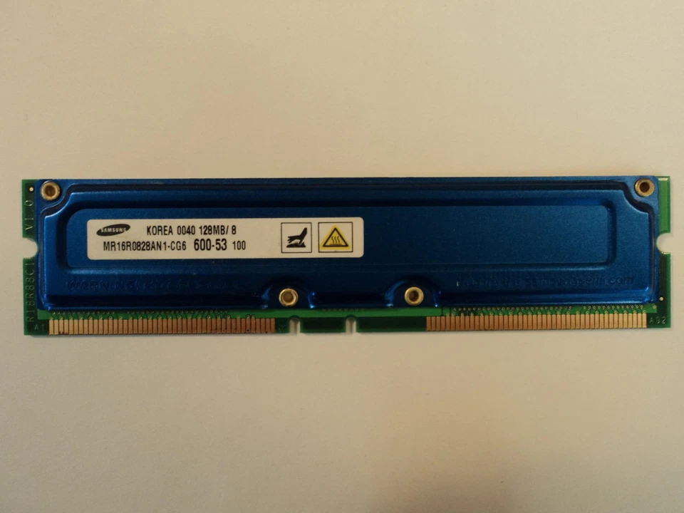 Samsung RAM Memory Module 128MB PC600-53 ECC 184-Pin RAMBUS MR18R0828AN1-CG6 - Image 3 of 4