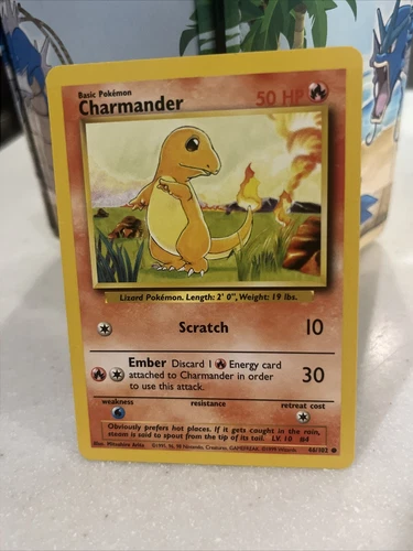 Pokémon Base Set 1999 Charmander Shadowless 46/102