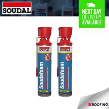 2 x SOUDAL WINDOW & DOOR EXPANDING FOAM GENIUS GUN MAX - 600ml