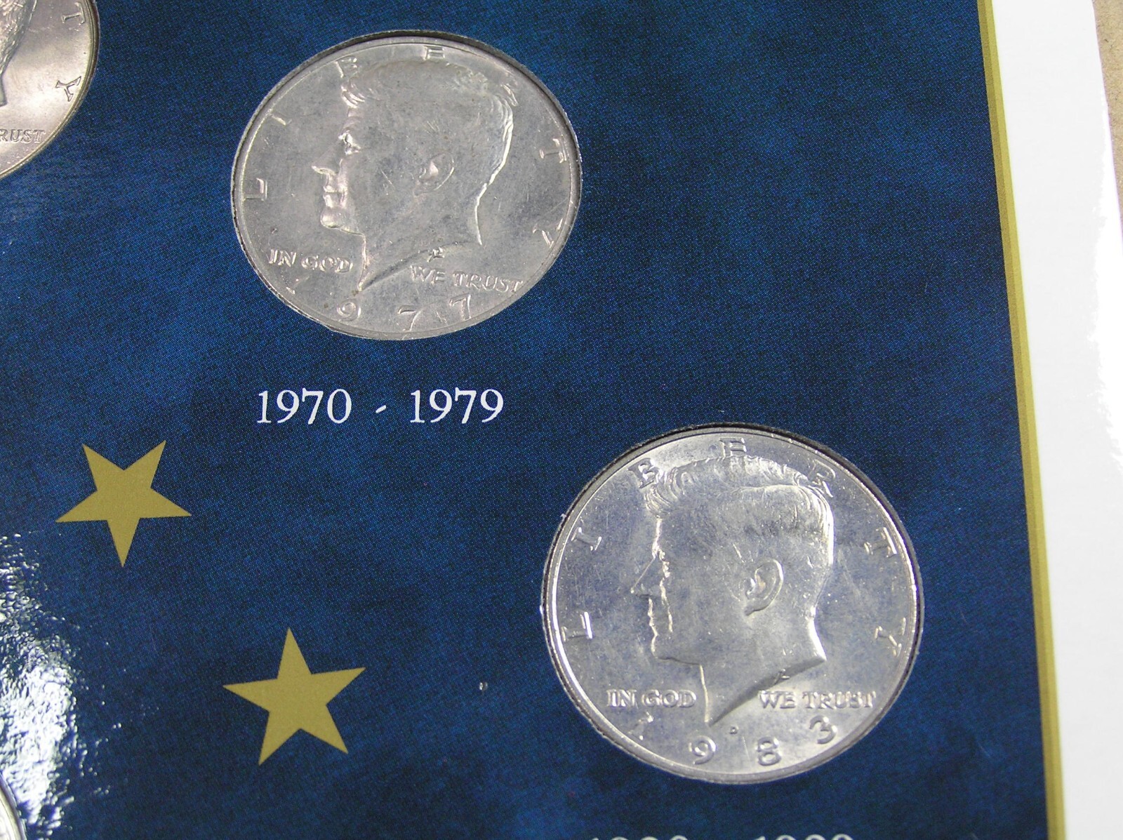 USA Lot of 11 Kennedy Half Dollars 1964-2006 High Grade Lustrous in Folder