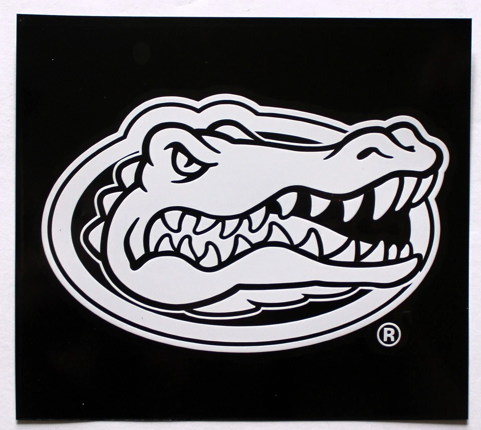 Large Gator Window Decal University of Florida White NCAA Vinyl Logo - Image 4 of 4