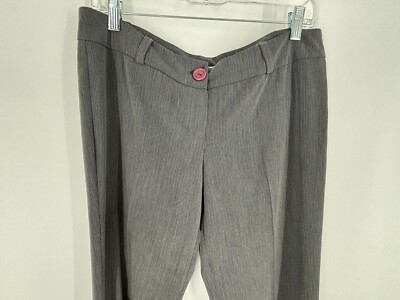 Forever 21 Gray Pin Striped Straight Leg Chino Dress Pants Women's