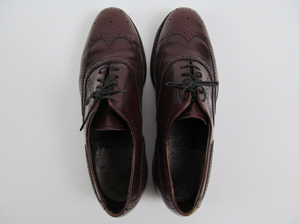 Vtg Hanover Wing Tip Dress Shoes Mens Combination Last Size Vtg Hanover Wing Tip Dress Shoes Mens Combination Last Size