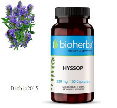 Ysopkraut 330mg + Zink - Nahrungsergänzungsmittel, 100 Kapseln