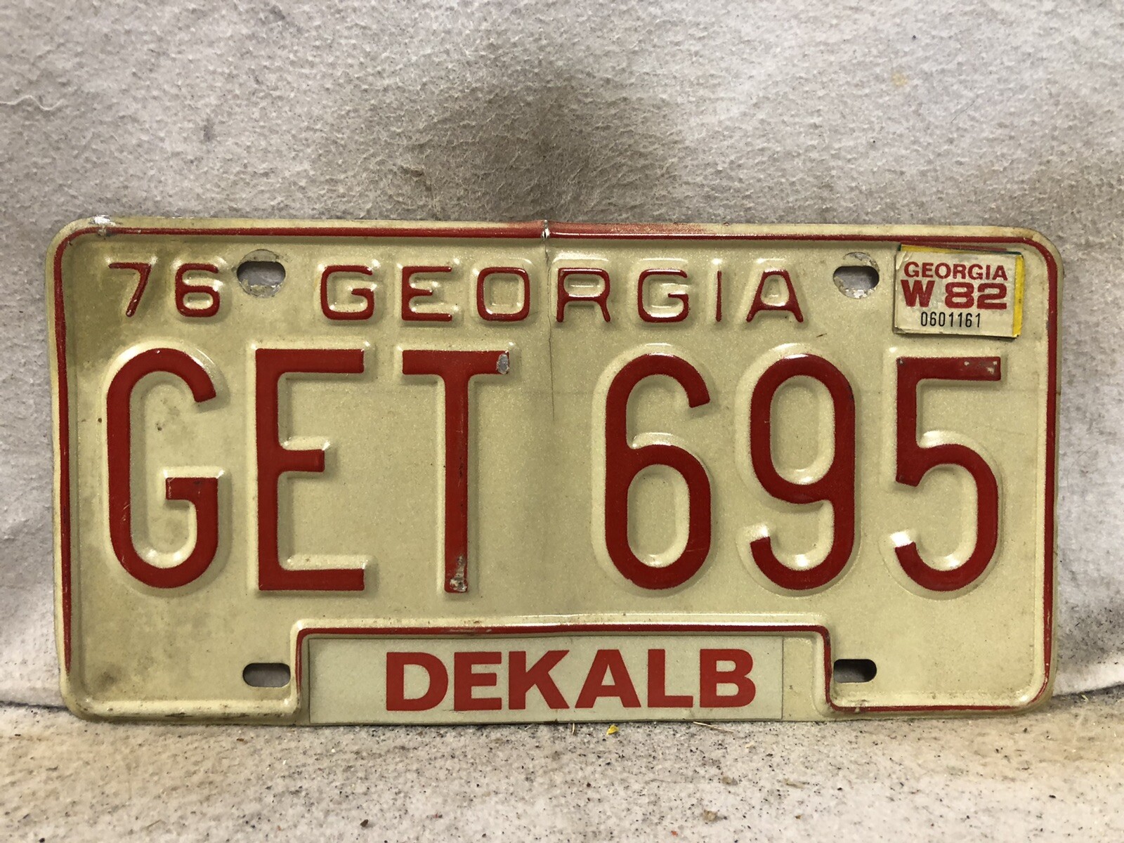 Vintage 1976 License Plate DeKalb County eBay