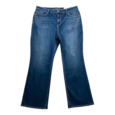 Chicos Platinum Womens Jeans size 16 new nwt $89 Slim Boot x30 Dark Wash Stretch