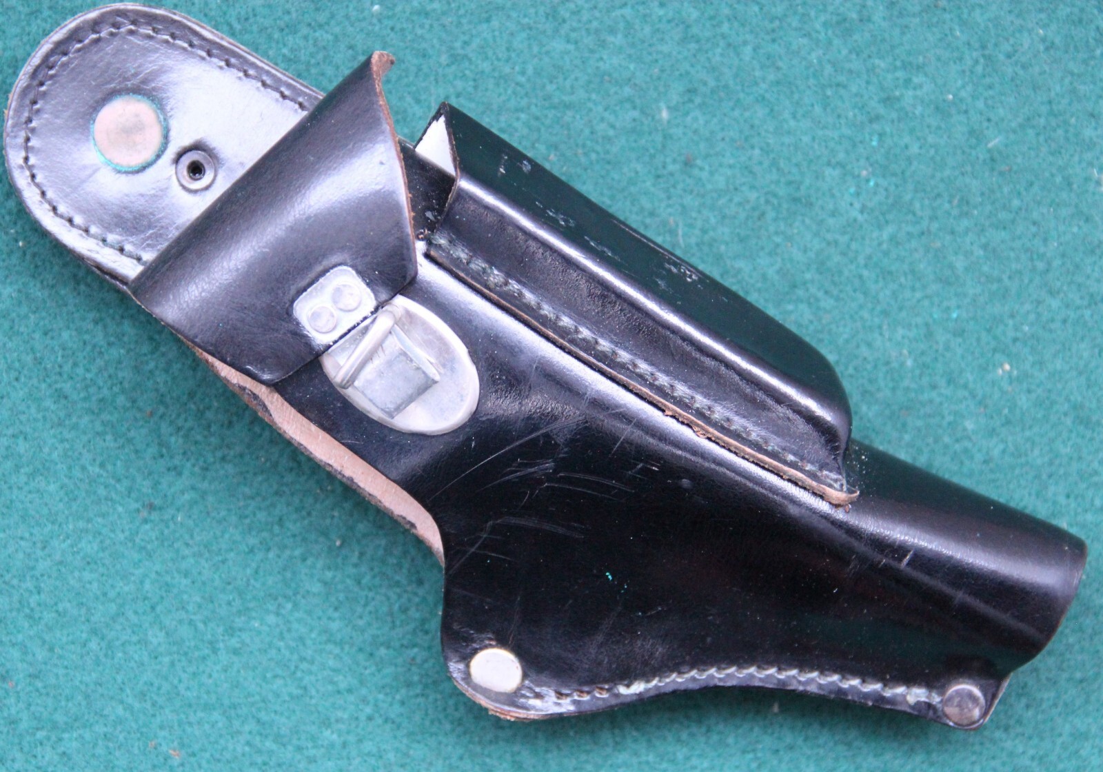 West German Police Walther PP PPK Black Leather Swivel Pistol Holster