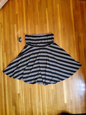 Torrid Size 2 (Size 18/20) Black Striped Tube Dress With Removable Straps
