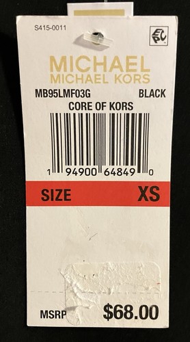 MICHAEL Michael Kors Long Sleeve Cold-Shoulder top, Black, XS $68 - Picture 6 of 7