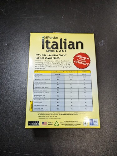 Instant Immersion Italian Levels 1, 2 & 3 9 CD Set Great Condition - Picture 3 of 4