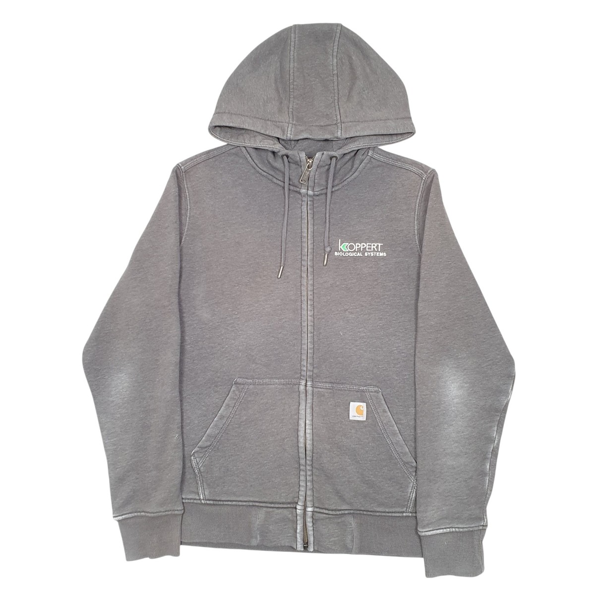CARHARTT Full Zip Hoodie Workwear Koppert Systems USA Jumper Sweatshirt  Womens L