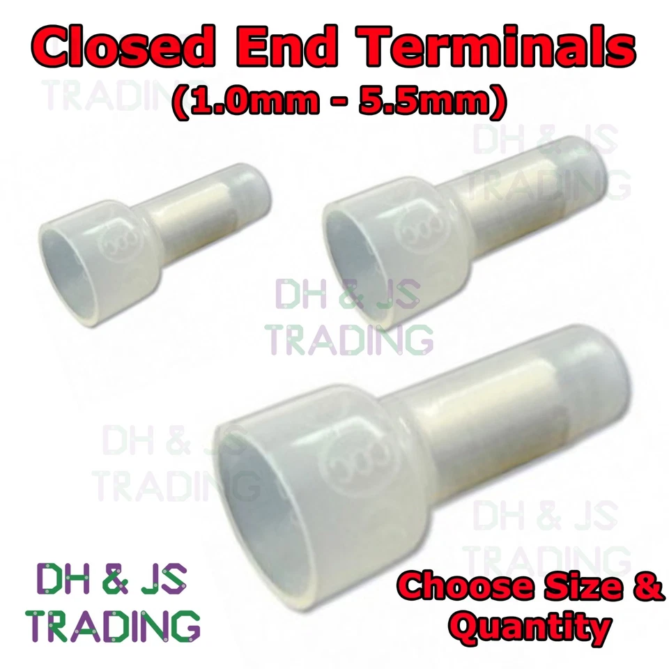Closed End Terminals Electrical Audio Auto Speaker Crimp Wire Connector Terminal