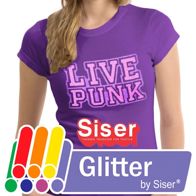 Siser Glitter Heat Transfer Vinyl HTV for T-Shirts 12" Roll(s)