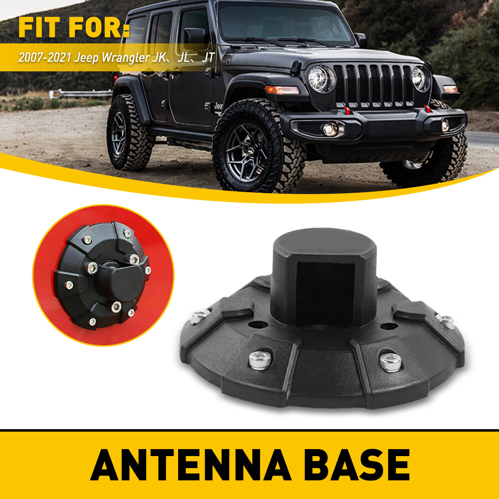 Antenna Base Replacement Cover For Jeep Wrangler JLU JK JL JT Rubicon Sahara 07+