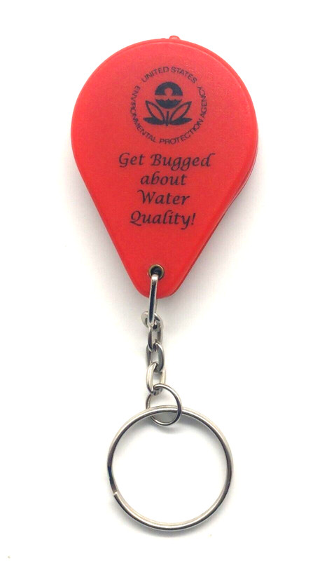 Vintage US Environmental Protection Agency EPA Magnifying Glass Keyring Keychain