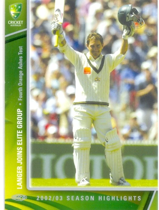 2003-04 Australian Cricket Season Highlights from 2002/3 Card 67 Langer - Image 1 of 1