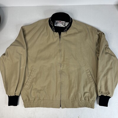 Vintage Deuces and Jacks David James Tan Jacket Size XL