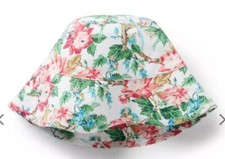 NWT Janie and Jack Toddler/Girls Floral Bucket Hat - Size 4 To 5