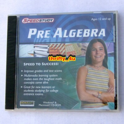 Speed Math Cd Rom Selectsoft Publishing CD-ROM Speed Study Pre Algebra Math, PC & Mac ...