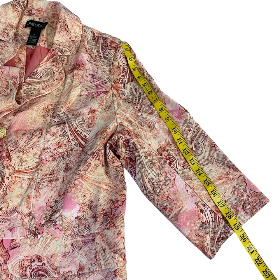 Blazer Lane Bryant Mujer 18 Naranja Chaqueta Trabajo Oficina Cosecha Informal Carrera Foto 4 de 4