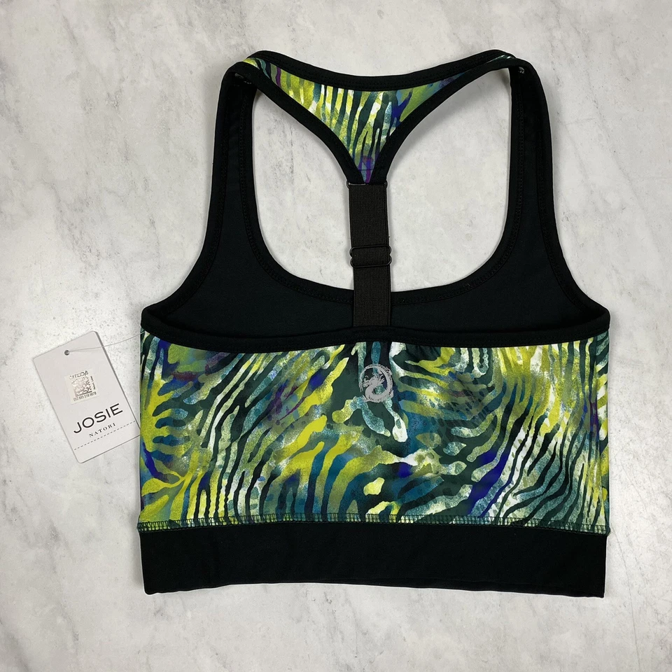 Josie: Sujetador deportivo colorido con estampado de solsticio vibrante espalda deportiva XS (NUEVO CON ETIQUETAS) Foto 3 de 4