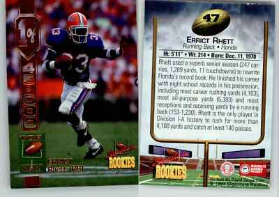 Eric Rhett Signature Errict Rhett 1994 Signature Rookies Top Prospect #47 /45000 Buccaneers ...