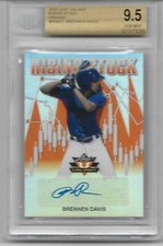 Brennen Davis 2020 Leaf Metal Chrome Refractor RC Auto BGS Gem Mint 10 Autograph