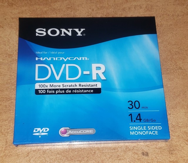 Sony Handycam Dvdr 30 Min 1.4gb Single Sided for sale online eBay